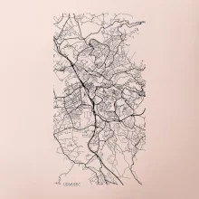 Černobílá mapa Liberec