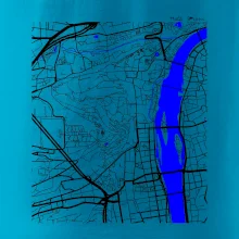 Praha Malá Strana - Mapa s vodními toky