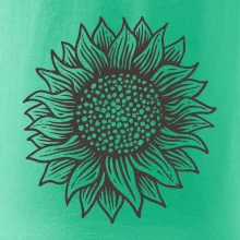 Slunečnice kreslená černobílá