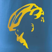 Hlava cyklista zlatá