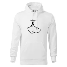 Mapa ČR - cyklista na prsou