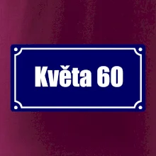 Jméno a věk - uliční cedule - modrá