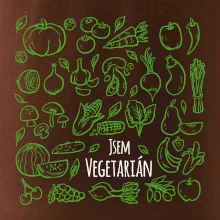 Jsem vegetarián - zelenina ve čtverci