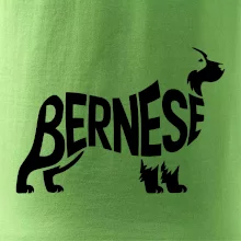 Bernese Mountain Dog nápis v těle