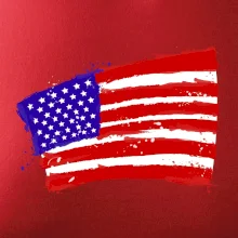 Americká vlajka ohnutá