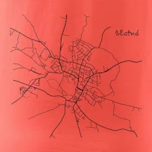 Černobílá mapa Blatná