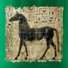 Egyptské hieroglyfy kůň