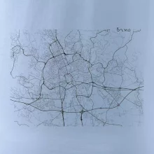 Černobílá mapa Brno