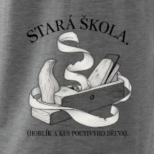 Stará škola hoblík a kus poctivýho dřeva