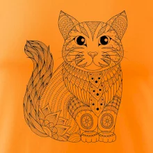 Kočka sedící mandala