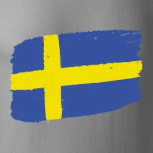 Švédsko vlajka štětkou