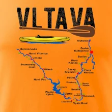Mapa řeky Vltavy