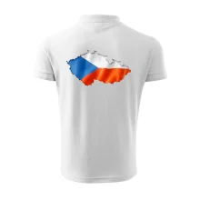 Česká vlajka v obrysu republiky