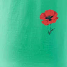 Vlčí mák kreslený na prsu