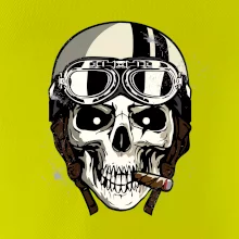 Motorkářská helma a doutník