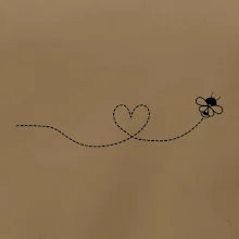 Dráha letu včely - srdce