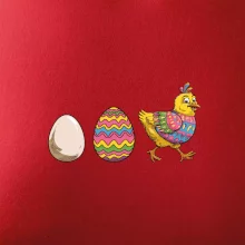 Evoluce vajíčka - velikonoce - slepice