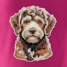 Lagotto romagnolo vyšívaná hlava na prsu