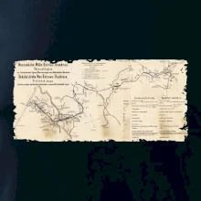 Mapa Báňské dráhy z Moravské Ostravy do Doubravy