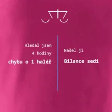 Hledání haléře bilance sedí