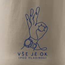 Vše je ok potápěčský signál rukou kreslený jednou linkou