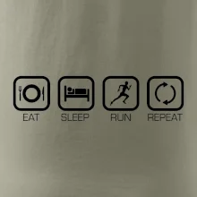 Eat sleep run repeat v řadě