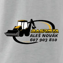 Bagrista v kruhu - vlastní nápis