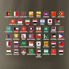 Vlajky států - Asie