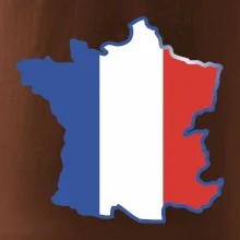 Francouzská vlajka mapa obrys