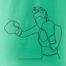 Žena boxerka jedním tahem