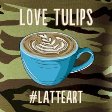 Love tulips - latteart (Radek Pilař ART)