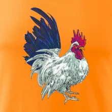 Kohout kreslený bílý