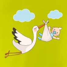 Čáp čekáme miminko - kluk