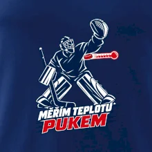 Hokejový teploměr pukem
