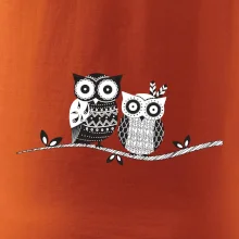 Dvě sovy abstraktní