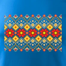 Ukrajinský vzor  - Červené květiny