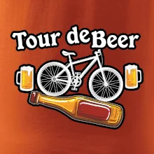 Tour de beer - kolo - pivo a nápis na zádech