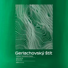 Gerlachovský štít - vrstevnice v obdélníku