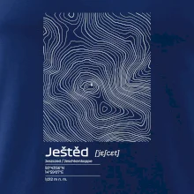 Ještěd - vrstevnice v obdélníku