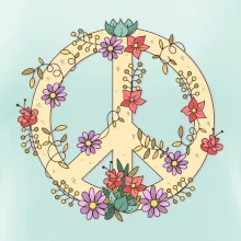 Peace symbol pískový