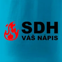 SDH nápis (oheň, název sboru - vlastní nápis)