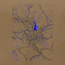 Jablonec nad Nisou - Mapa s vodními toky