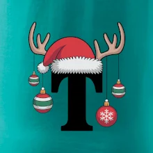 Vanoční rodinná trička - písmeno a čepice