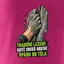 Tradiční lezení se spárou v těle