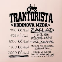 Traktorista hodinová mzda