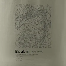 Boubín - vrstevnice v obdélníku