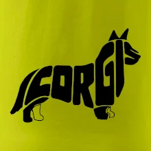 Corgi - nápis v těle Corgi - nápis v těle