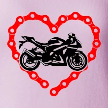 Moto srdce řetěz - silniční