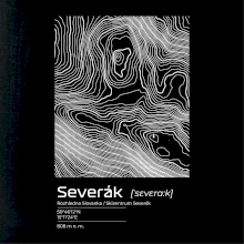 Severák - vrstevnice v obdélníku