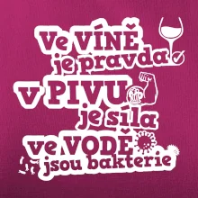 Ve víně je pravda, v pivu síla, ve vodě bakterie